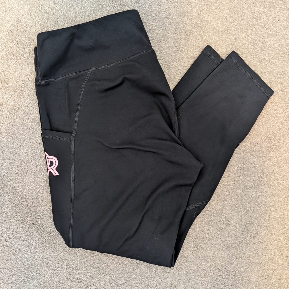Black Leggings with Pink Oregon Ducks Logo - Picture 8 of 12